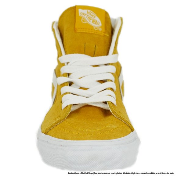 VANS SK8-Hi Pig Suede Men's Sneakers Yellow - Picture 2 of 8